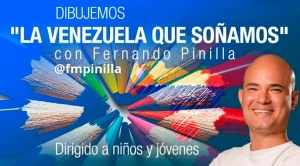 Pinilla enseña a los niños a dibujar “La Venezuela que Soñamos” en Los Palos Grandes