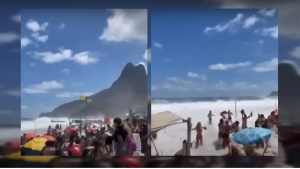 Ola gigante arrastró todo a su paso en una playa en Brasil: reportan desaparición de varias personas (VIDEO)