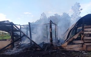 Incendio consumió casa de una familia en sector La Gabarra de Barinas por una fuga de gas (VIDEO)