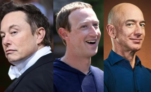 Elon Musk, Mark Zuckerbeg y Jeff Bezos, los que más riqueza generaron en 2023