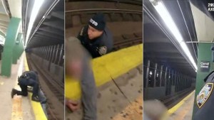 VIDEO: El milagroso rescate de un hombre que cayó a los rieles del metro