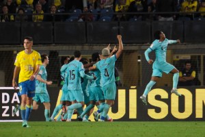El Barcelona logró la victoria ante Las Palmas con penalti en el añadido