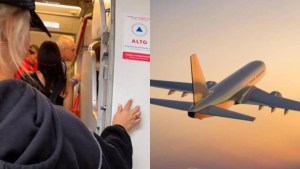 VIRAL: mostró el ritual de su esposa antes de subir al avión en EEUU y desató la intriga de muchos (VIDEO)