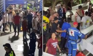 La golpiza durante un partido de fútbol en Colombia en la que hinchas terminaron en emergencias (VIDEO)