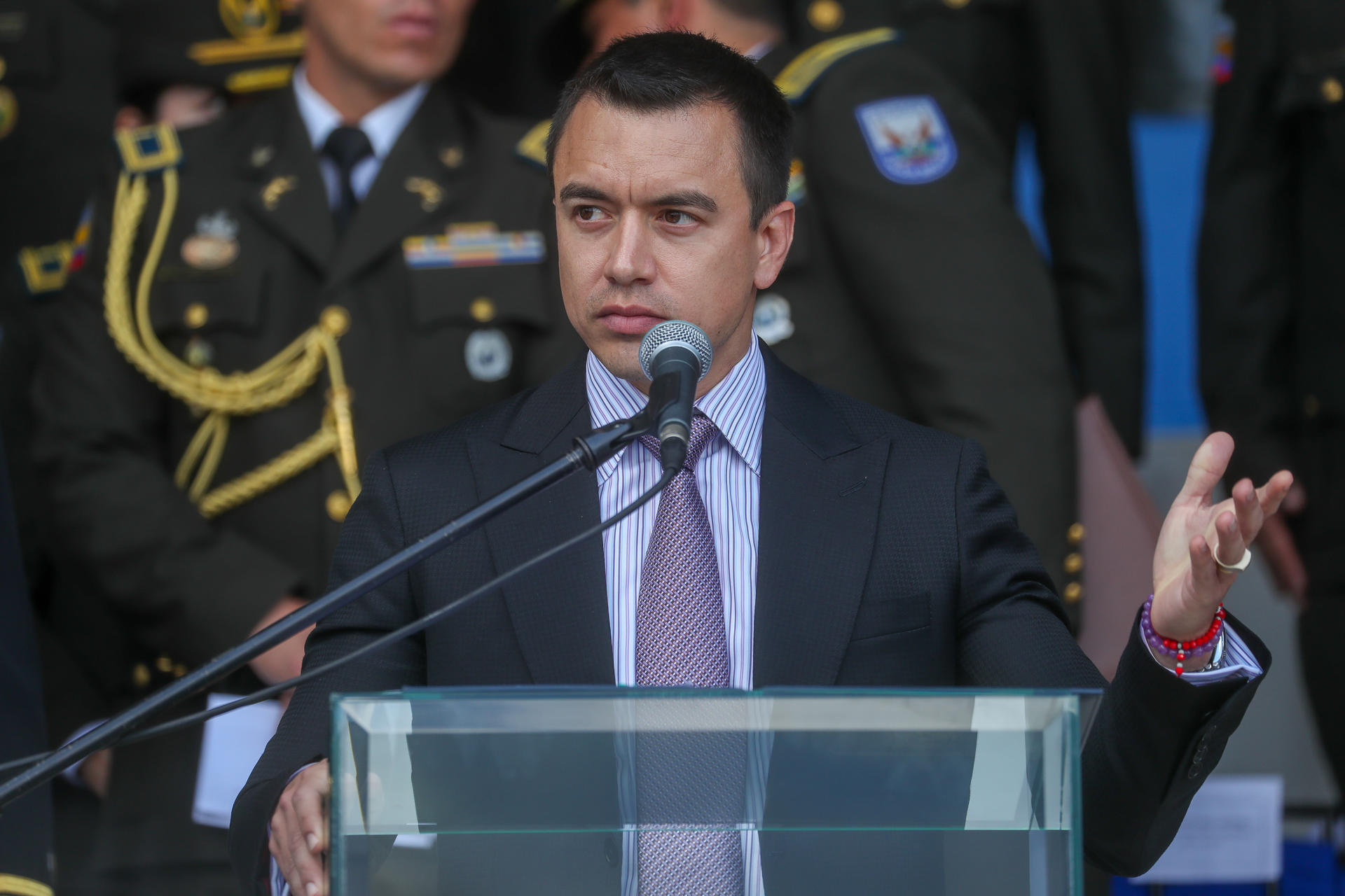 Noboa afirmó estar ganando la batalla que le declaró al crimen organizado en Ecuador