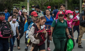 Migrantes venezolanos salieron en caravana desde Honduras hacia EEUU este #20Ene