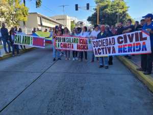 Trabajadores de la ULA en Mérida protestaron por salarios justos y la firma de contratación colectiva