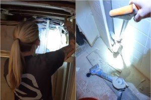 EN VIDEO: El espeluznante hallazgo que realizó mientras remodelaba el baño de su casa en Arizona