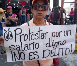 Docentes de Barinas protestaron por salarios y la libertad del sindicalista Víctor Venegas