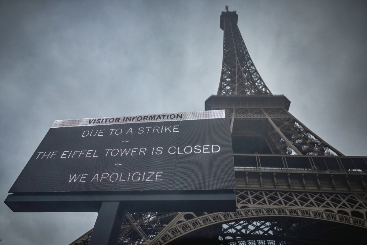 La torre Eiffel está cerrada por una huelga que podría prolongarse