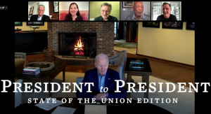 Joe Biden pidió consejo a los “presidentes” Morgan Freeman y Michael Douglas para su discurso