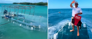 Video VIRAL: un bote transparente, la nueva atracción en Los Roques que desató comentarios en redes