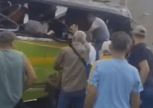 ¡Vivos de milagro! Colisión de autobús dejó seis personas lesionadas en Barquisimeto