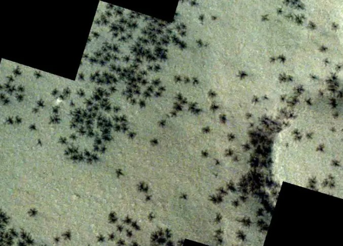 ESA captures mysterious spider shapes on Mars