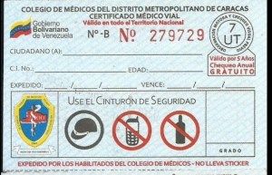 Requisitos oficiales para tramitar el Certificado médico vial en Venezuela