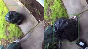 VIDEO insólito: ladrón se disfrazó de bolsa de basura en California y su modus operandi se hizo VIRAL
