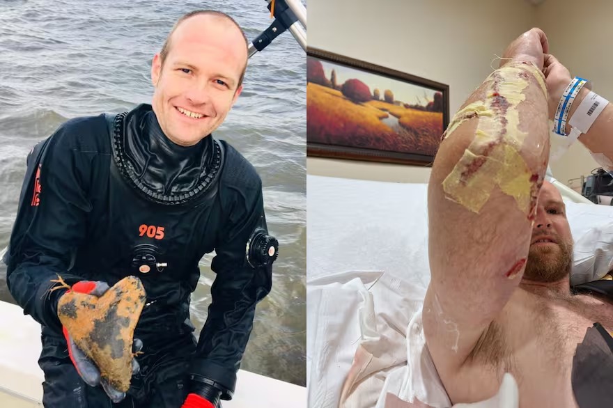 He was attacked by an alligator in South Carolina but managed to survive with a screwdriver