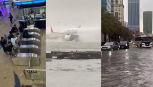 Alerta en Dubái: fuertes lluvias inundan pista de aterrizaje en aeropuerto, metro y carreteras (VIDEOS)