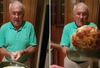 VIDEO: Intentó cocinar para su familia, quiso dar vuelta una tortilla y casi pierde un ojo