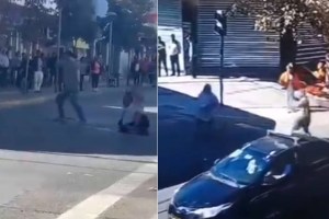 Imágenes fuertes: graban mortal ataque de venezolano a hombre de 50 años en pleno calle de Chile