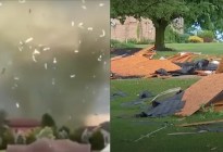 El aparatoso momento en que un tornado se lleva una iglesia llena de fieles en Pensilvania (VIDEO)
