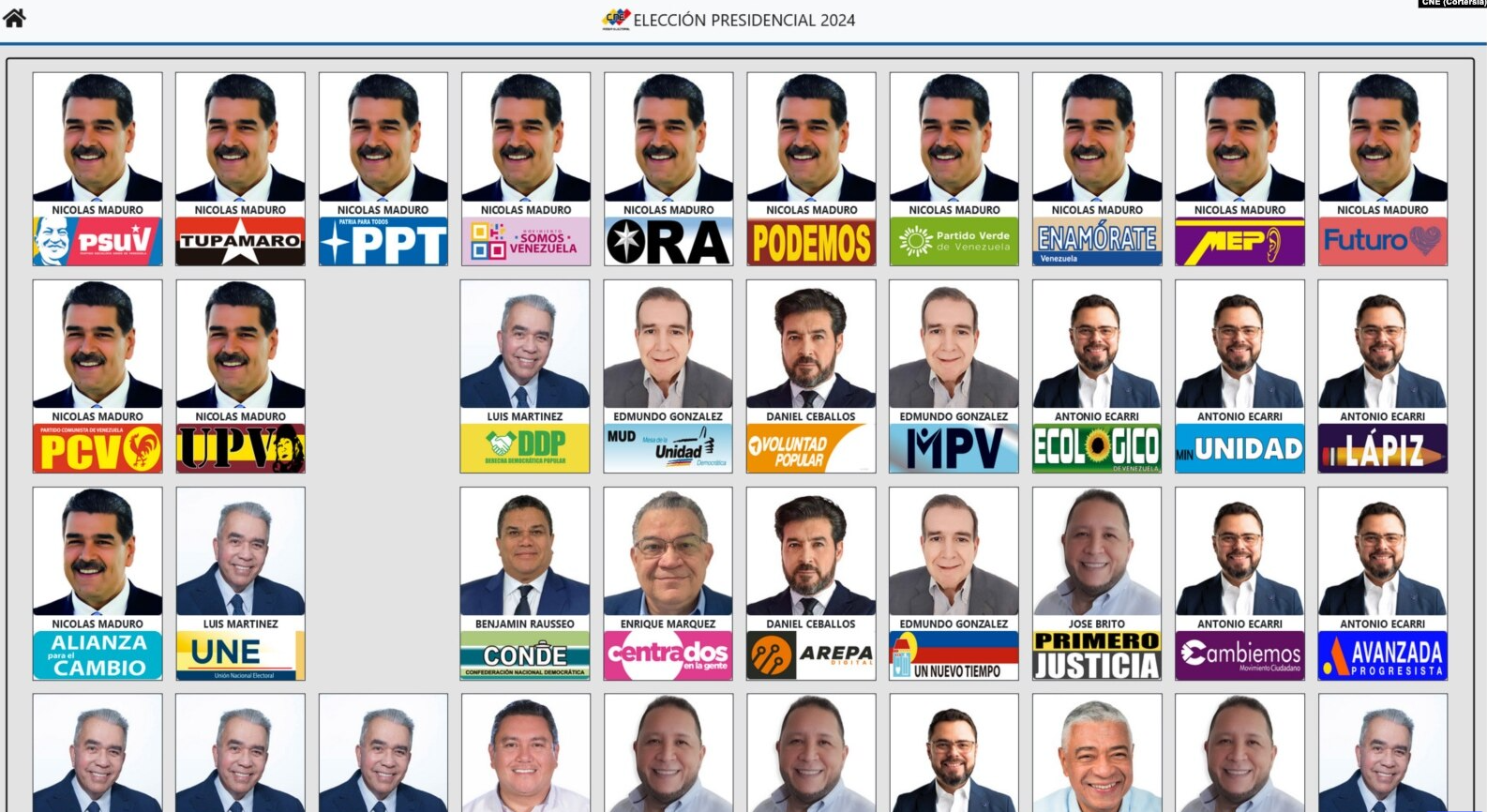 El rostro de Nicolás Maduro aparece 13 veces en la boleta electoral en Venezuela ¿por qué?