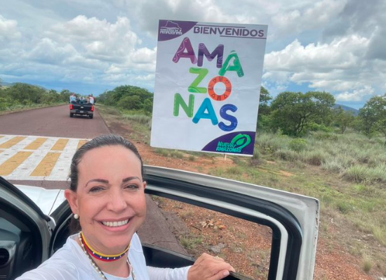María Corina Machado llegó al estado Amazonas (FOTO)