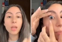VIDEO: Una joven mostró que tiene tres ojos e impresionó a todos en las redes