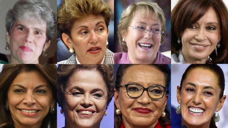 Quiénes son las siete mujeres que fueron elegidas presidentas en América Latina antes de Claudia Sheinbaum