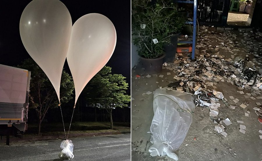 Corea del Norte vuelve a enviar globos con basura a Corea del Sur